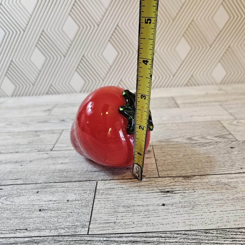 Murano Style Art Glass Strawberry Hand Blown Glass